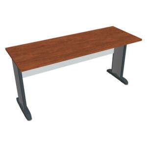 Stůl pracovní rovný 160 cm hl. 60 cm - Hobis Cross CE 1600 Dekor stolové desky: calvados, Dekor lamino podnože: šedá, Barva nohou: černá