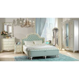 Luxusní ložnice Margaret - krémová/zelená