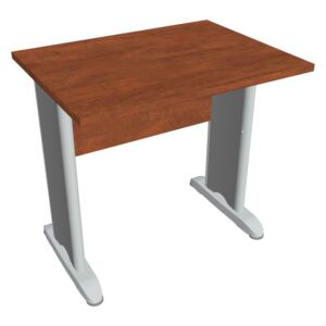 Stůl pracovní rovný 80 cm hl. 60 cm - Hobis Cross CE 800 Dekor stolové desky: calvados, Dekor lamino podnože: calvados, Barva nohou: Stříbrná