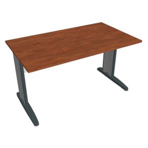 Stůl pracovní rovný 140 cm - Hobis Cross CS 1400 Dekor stolové desky: calvados, Dekor lamino podnože: šedá, Barva nohou: černá