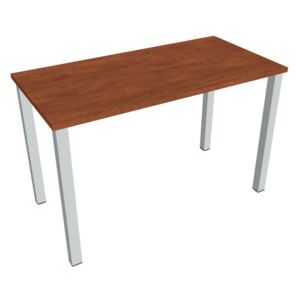 Stůl pracovní rovný 120 cm hl. 60 cm - Hobis Uni UE 1200 Dekor stolové desky: calvados, Barva nohou: Stříbrná