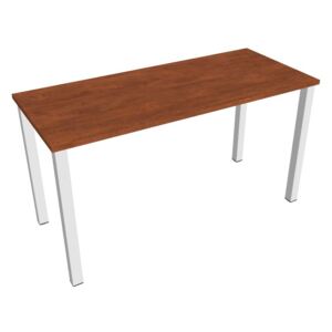 Stůl pracovní rovný 140 cm hl. 60 cm - Hobis Uni UE 1400 Dekor stolové desky: calvados, Barva nohou: bílá