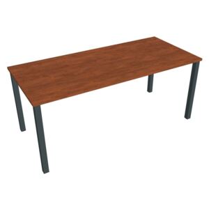 Stůl pracovní rovný 180 cm - Hobis Uni US 1800 Dekor stolové desky: calvados, Barva nohou: černá