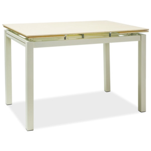 Jídelní rozkládací stůl 110x70 cm v krémové barvě KN886