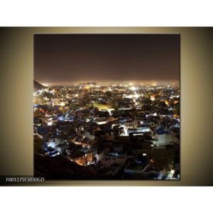 Obraz nočního města (F001175F3030GD)