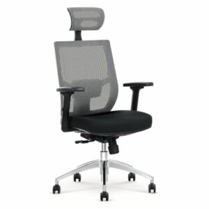 Expedo Kancelářská židle CHIARA, 64x115-125x60, šedá/černá