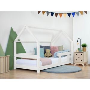 Benlemi Dětská postel domeček TERY s bočnicí Zvolte barvu: Bílá, Rozměr: 120 x 160 cm