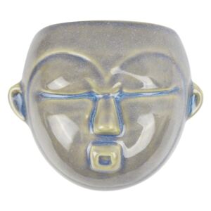 Šedý nástěnný květináč PT LIVING Mask, 18,1 x 14,5 cm