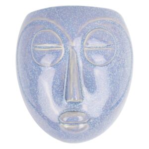 Modrý nástěnný květináč PT LIVING Mask, 16,5 x 17,5 cm