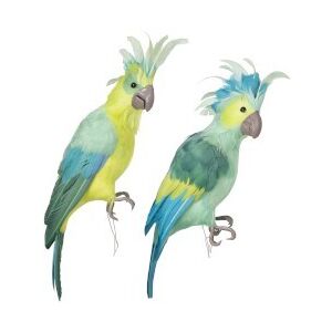 Dekorace zelený papoušek 2ks - 46*13*14cm