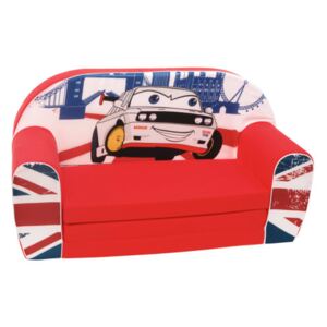 Dětská molitanová sedačka (auta červená)