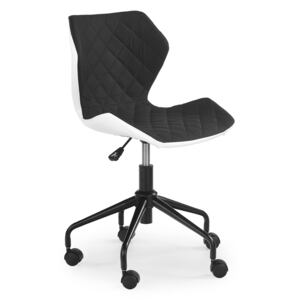 Dětská židle Halmar MATRIX, černá / bílá