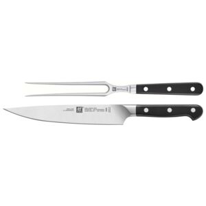 Zwilling Pro set na porcování masa: plátkovací nůž + vidlička na maso