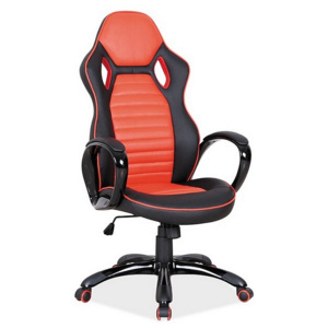 Kancelářská židle SHARE, 120-130x67x51x45-55, černá/červená