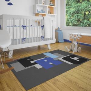 GDmats © GDmats© - personalizovaný koberec - se jménem 8, Rozměr 70 x 100 cm, Druh zakončení S obšitím, Barva 13 dark grey