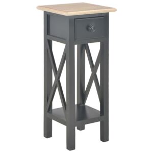 Odkládací stolek černý 27 x 27 x 65,5 cm dřevo