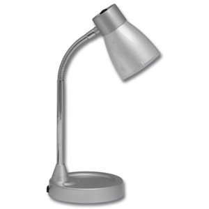 LED stolní lampa stříbrná 5W denní bílá