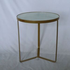 KARE DESIGN Odkládací stolek Marble Gold O45cm