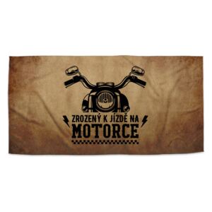 Ručník SABLO - Zrozený k jízdě na motorce 50x100 cm
