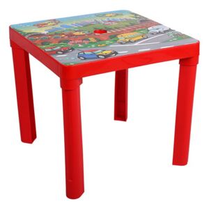 STAR PLUS Dětský zahradní nábytek - Plastový stůl červený