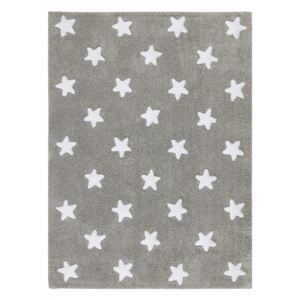 Lorena Canals koberce Ručně tkaný kusový koberec Stars Grey-White 120x160