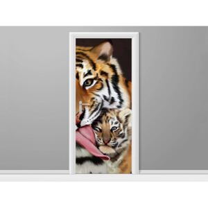 Samolepící fólie na dveře Tygr a tygřík 95x205cm ND2565A_1GV