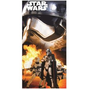 COTTONLAND • Bavlněná plážová osuška Star Wars - Hvězdné války - motiv Stormtrooper - 100% bavlna, froté - 70 x 140 cm