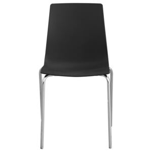 Židle Candy Mat, polykarbon+chrom (černá)
