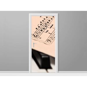Samolepící fólie na dveře Noty na klavír 95x205cm ND4794A_1GV