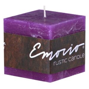 Emocio Rustic kostka 50mm tm.fialová svíčka