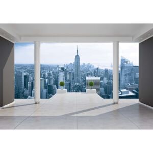 Fototapeta, Tapeta New York City Skyline 3D Penthouse View, (368 x 254 cm)