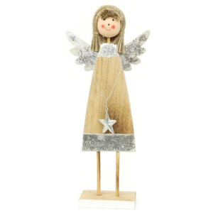 Autronic Andělíček, dřevěná vánoční dekorace ZA8606