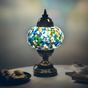 Krásy Orientu Orientální skleněná mozaiková lampa Hadia - stolní