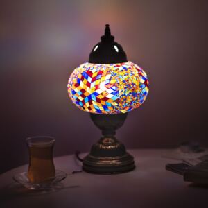 Krásy Orientu Orientální skleněná mozaiková lampa Kareem - stolní