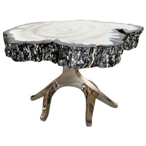 4U design s.r.o. Teakový stolek v designu fosilie