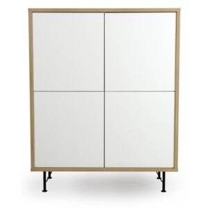 Bílá skříň Tenzo Flow, 111 x 137 cm