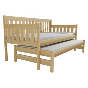 Dětská postel s výsuvnou přistýlkou M 006 NEW* 80 x 180 cm moření dub