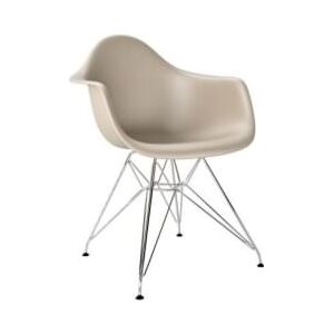 Designová židle DAR, béžová (Chrom)