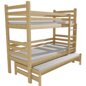 Vomaks Patrová postel s výsuvnou přistýlkou M 008 NEW* 80 x 180 cm moření dub 80 cm