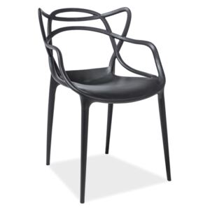 Židle TOBY černá, plast, barva: černá
