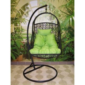 Závěsné relaxační křeslo SEWA, zelený sedák
