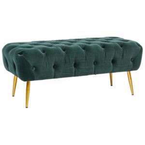 Zelená sametová lavice Bizzotto Giacinta 103 cm