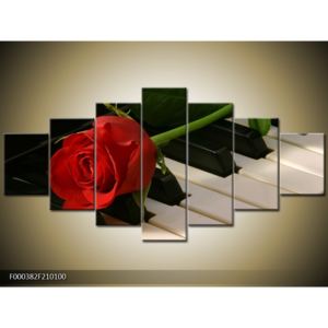Obraz klavíru a růže (F000382F210100)