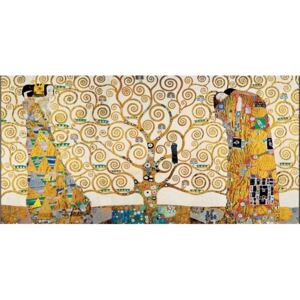 Obrazová reprodukce Strom života, Naplnění (Objetí), Čekání - vlys z paláce Stoclet, 1909, Gustav Klimt, (100 x 50 cm)