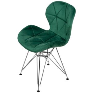 Musa čalouněná židle zelená - velur