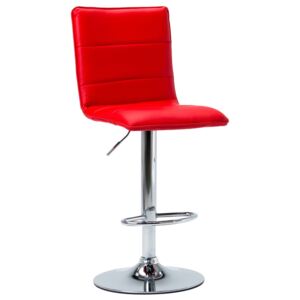 Barová židle červená umělá kůže