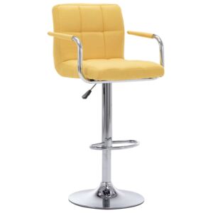 Barová židle žlutá textil
