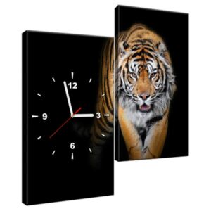 Obraz s hodinami Silný tygr 60x60cm ZP2358A_2J