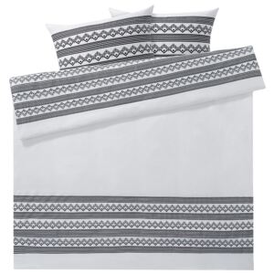 MERADISO® Žerzejové ložní prádlo, 200 x 220 cm (bílá/černá)