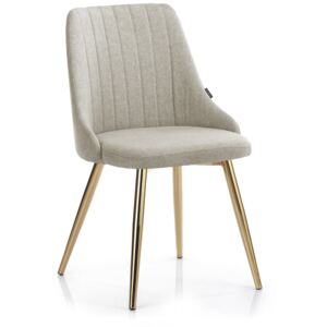 Čalouněná židle se zlatými nohami Béžová Glamour ERTTI